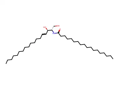 N-[(2S,3R)-1,3-dihydroxyoctadec-4-en-2-yl]octadecanamide structure