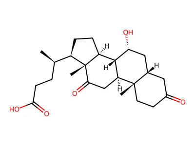 7alpha-Hydroxy-3,12-dioxo-5beta-cholan-24-oic Acid structure