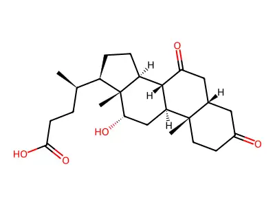 12alpha-Hydroxy-3,7-dioxo-5beta-cholan-24-oic Acid structure