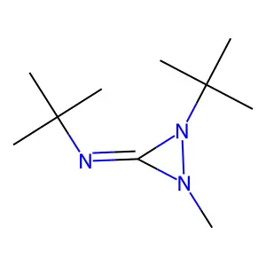 trans-1-Methyl-2-tert-butyl-3-(tert-butylimino)diaziridine structure