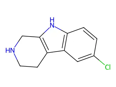 6-Chloro-2,3,4,9-tetrahydro-1H-beta-carboline structure