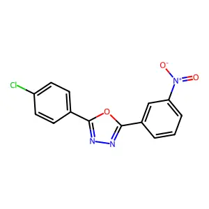 2-(4-Chlorophenyl)-5-(3-nitrophenyl)-1,3,4-oxadiazole structure