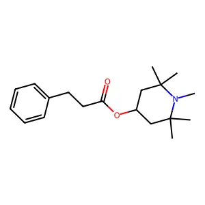 4-Piperidinol, 1,2,2,6,6-pentamethyl-, hydrocinnamate structure