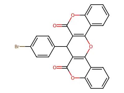 7-(4-bromophenyl)-6H-pyrano[3,2-c:5,6-c']dichromene-6,8(7H)-dione structure