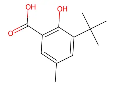 3-tert-Butyl-5-methylsalicylic acid structure