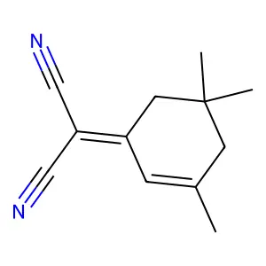 2-(3,5,5-Trimethylcyclohex-2-en-1-ylidene)propanedinitrile structure