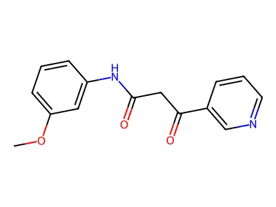 N-(3-methoxyphenyl)-3-oxo-3-pyridin-3-ylpropanamide structure