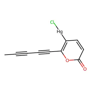 Chloro-(6-oxo-2-penta-1,3-diynylpyran-3-yl)mercury structure