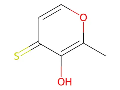 3-hydroxy-2-methyl-4H-pyran-4-thione structure