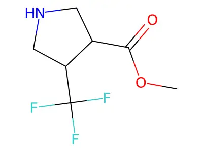Methyl 4-(trifluoromethyl)pyrrolidine-3-carboxylate structure