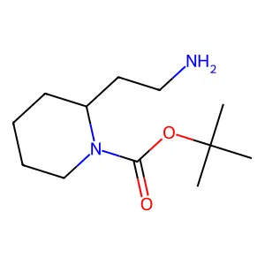 tert-butyl (2S)-2-(2-aminoethyl)piperidine-1-carboxylate structure