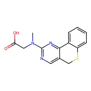 N-5H-[1]Benzothiopyrano[4,3-d]pyrimidin-2-yl-N-methylglycine structure