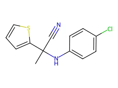 2-(4-Chloroanilino)-2-thien-2-ylpropanenitrile structure