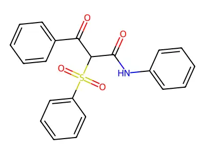 2-Benzoyl-2-(phenylsulfonyl)-acetanilide structure