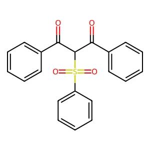 2-(Benzenesulfonyl)-1,3-diphenylpropane-1,3-dione structure