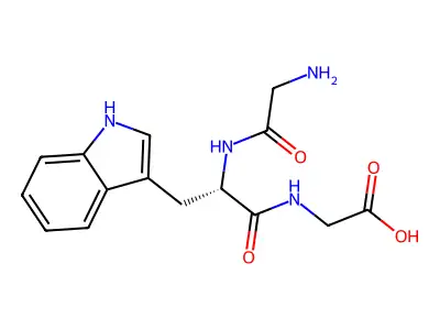 Glycyl-L-tryptophylglycine structure