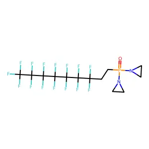 1-[aziridin-1-yl(3,3,4,4,5,5,6,6,7,7,8,8,9,9,9-pentadecafluorononyl)phosphoryl]aziridine structure