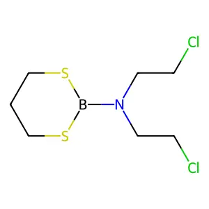 n,n-Bis(2-chloroethyl)-1,3,2-dithiaborinan-2-amine structure