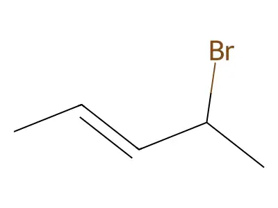 (E)-4-bromopent-2-ene structure