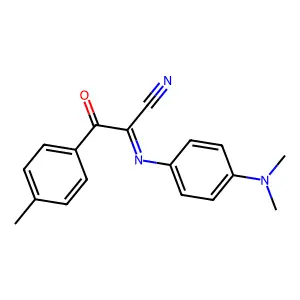 N-[4-(dimethylamino)phenyl]-2-(4-methylphenyl)-2-oxoethanimidoyl cyanide structure