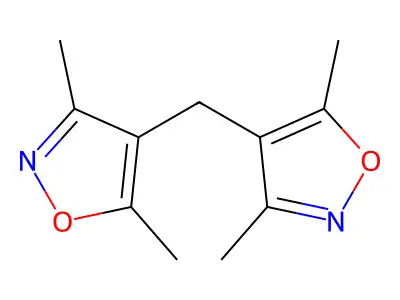 Isoxazole, 4,4'-methylenebis[3,5-dimethyl- structure