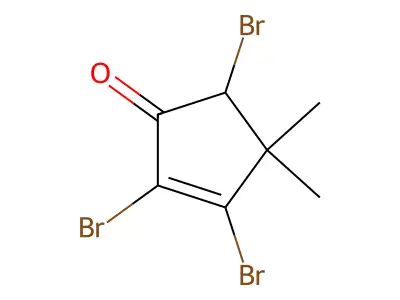 2,3,5-Tribromo-4,4-dimethylcyclopent-2-en-1-one structure