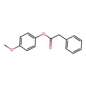 Phenylacetic acid, 4-methoxyphenyl ester structure