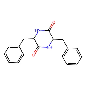 3,6-Dibenzyl-2,5-dioxopiperazine structure