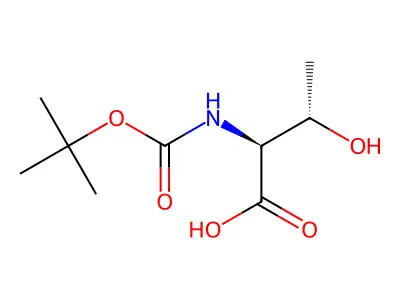 N-tert-Butoxycarbonyl-L-threonine structure