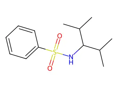 N-(2,4-dimethylpentan-3-yl)benzenesulfonamide structure