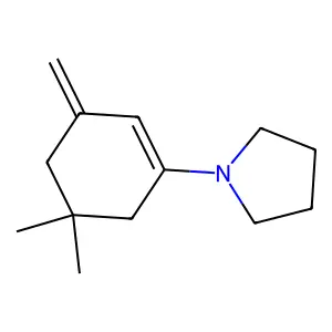 1-(5,5-Dimethyl-3-methylene-1-cyclohexen-1-yl)pyrrolidine structure