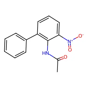 2-Acetylamino-3-nitrobiphenyl structure
