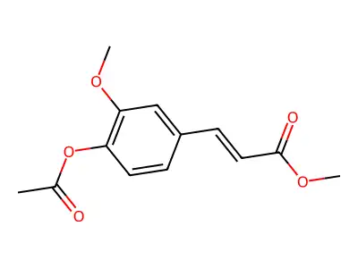 2-Propenoic acid, 3-[4-(acetyloxy)-3-methoxyphenyl]-, methyl ester structure