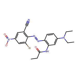 N-(2-((2-Bromo-6-cyano-4-nitrophenyl)azo)-5-(diethylamino)phenyl)propionamide structure