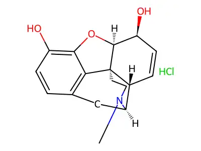 trans-Morphine hydrochloride structure