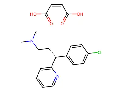 (R)-(-)-Chlorpheniramine maleate structure