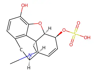 Morphine 6-sulfate structure