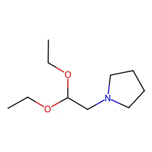 1-Pyrrolidineacetaldehyde, diethyl acetal structure