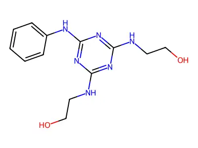 2,2'-((6-Anilino-1,3,5-triazine-2,4-diyl)diimino)bisethanol structure