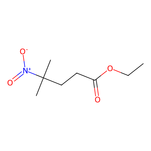 Ethyl 4-methyl-4-nitropentanoate structure