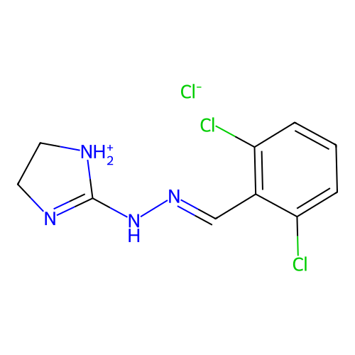 2-Imidazoline, 2-(2,6-dichlorobenzylidenehydrazino)-, hydrochloride structure