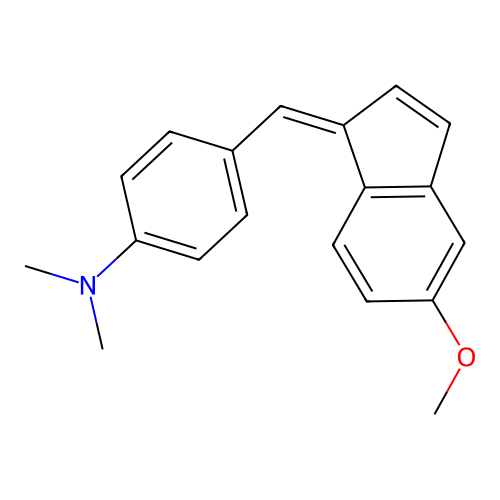 p-Toluidine, N,N-dimethyl-alpha-(5-methoxyinden-1-ylidene)- structure