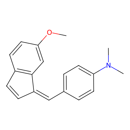 p-Toluidine, N,N-dimethyl-alpha-(6-methoxyinden-1-ylidene)- structure