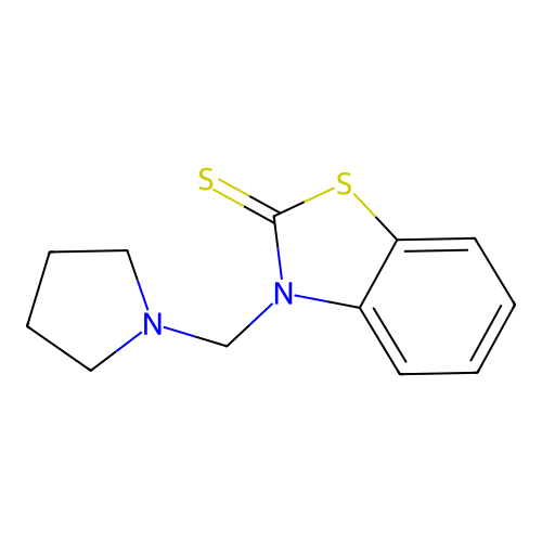 3-(1-Pyrrolidinylmethyl)-1,3-benzothiazole-2(3H)-thione structure
