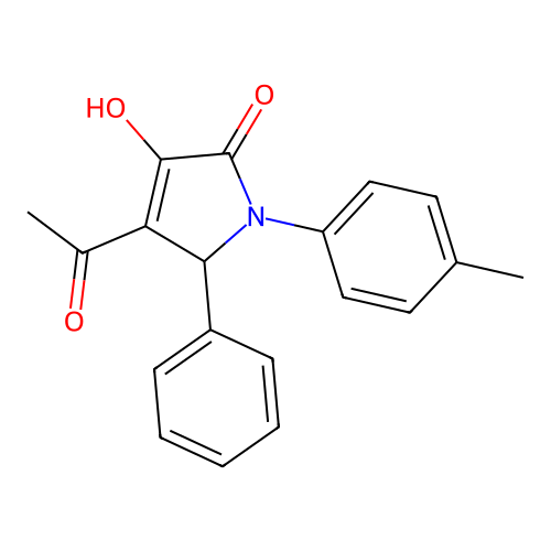 (4Z)-4-(1-hydroxyethylidene)-1-(4-methylphenyl)-5-phenylpyrrolidine-2,3-dione structure