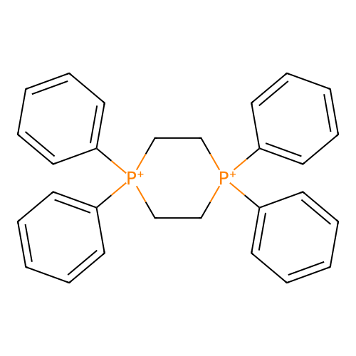 1,1,4,4-Tetraphenyl-1,4-diphosphinane-1,4-diium structure