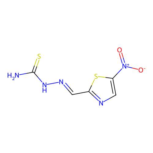 [(5-Nitro-1,3-thiazol-2-yl)methylideneamino]thiourea structure