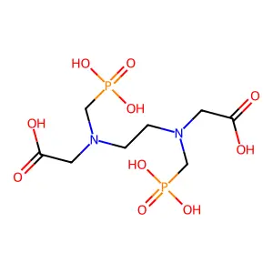 Glycine, N,N'-1,2-ethanediylbis[N-(phosphonomethyl)- structure