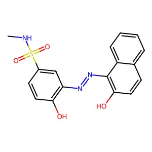 4-Hydroxy-3-[2-(2-hydroxy-1-naphthalenyl)diazenyl]-N-methylbenzenesulfonamide structure
