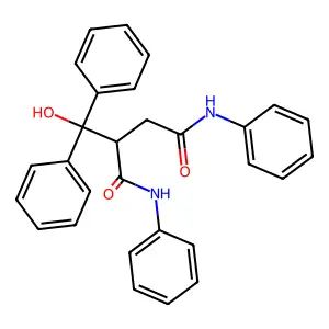 2-[Hydroxy(diphenyl)methyl]-n,n'-diphenylbutanediamide structure
